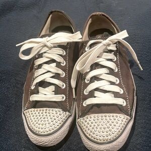 Sketchers Black and White Low Top Sneakers